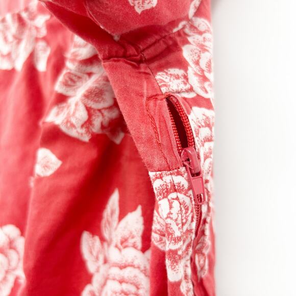 Modcloth Womens Retro Pinup Valentines Day Scoop‎ Neck Rose Floral Dress Size 1X - Picture 5 of 9